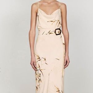 SHONA JOY HORIZON BIAS COWL MAXI DRESS
